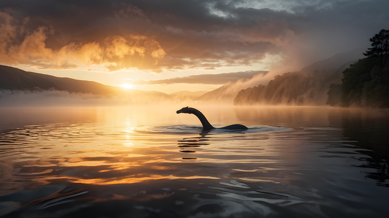 Image Nessie dans le crépuscule